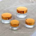 5ml 10ml 15ml 30ml Cosmetic glass cream jar eye cream container with plastic lid